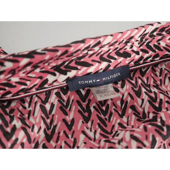 TOMMY HILFIGER Women's Chevron Long Sleeve Faux-Wrap Top XL - Picture 12 of 12